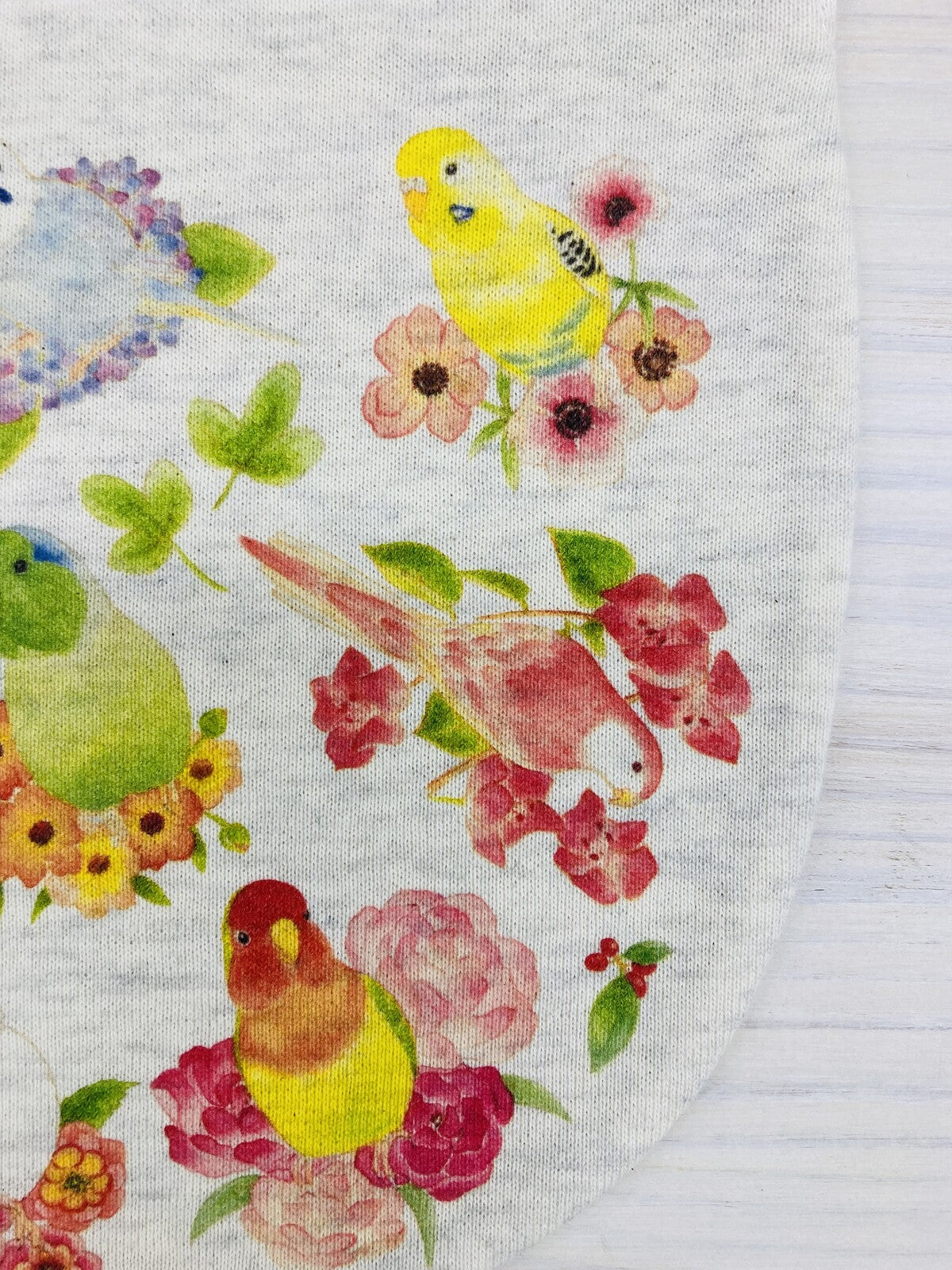 Birds &  Flower Drawstring Bag Medium Size