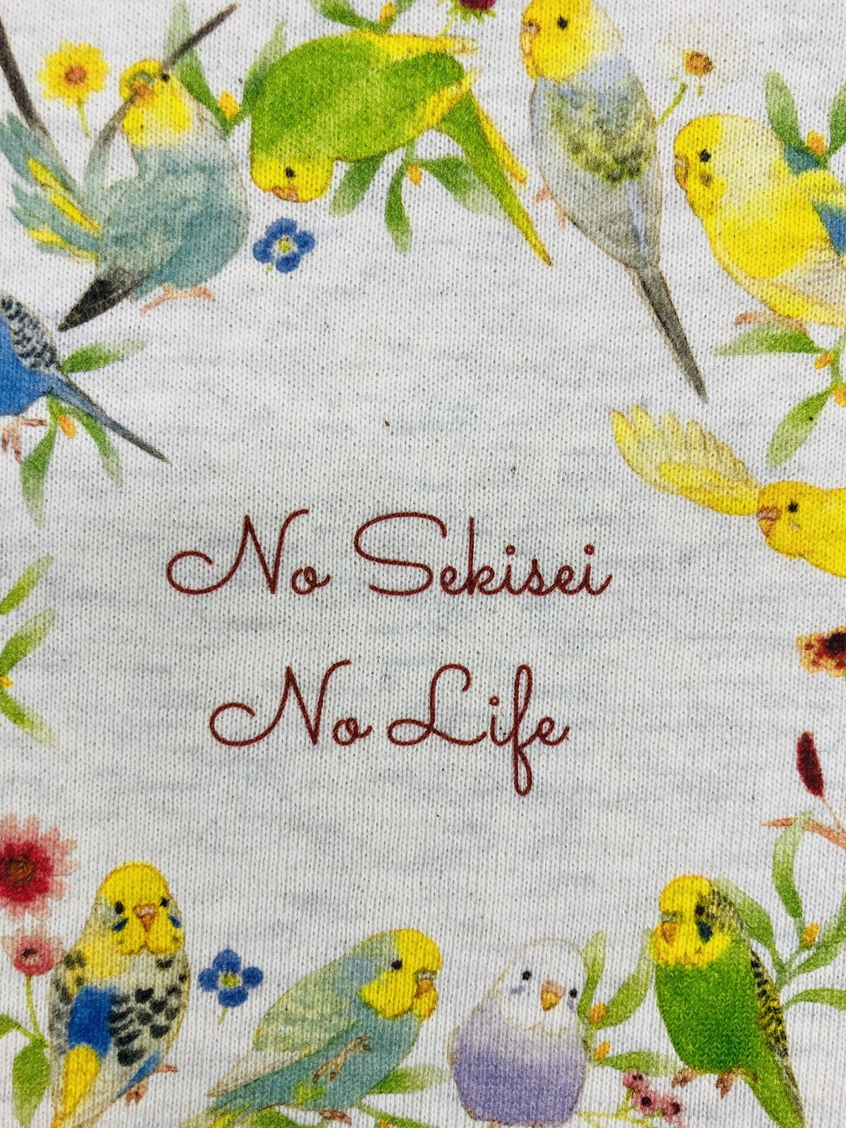 Budgie Wreath Drawstring Bag Medium Size - Sweet Birdie Boutique International