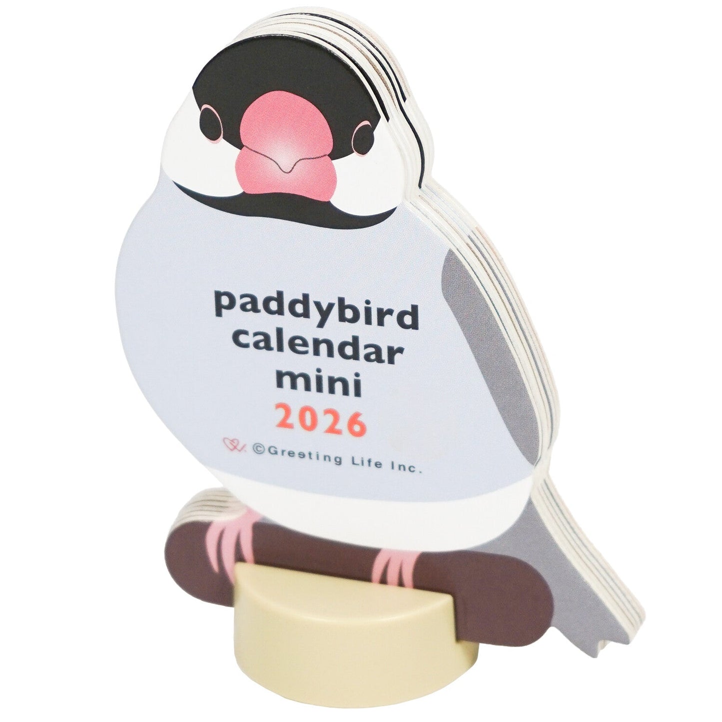 2026 Die Cut Calendar Java Sparrow Mini Size Stand Type　