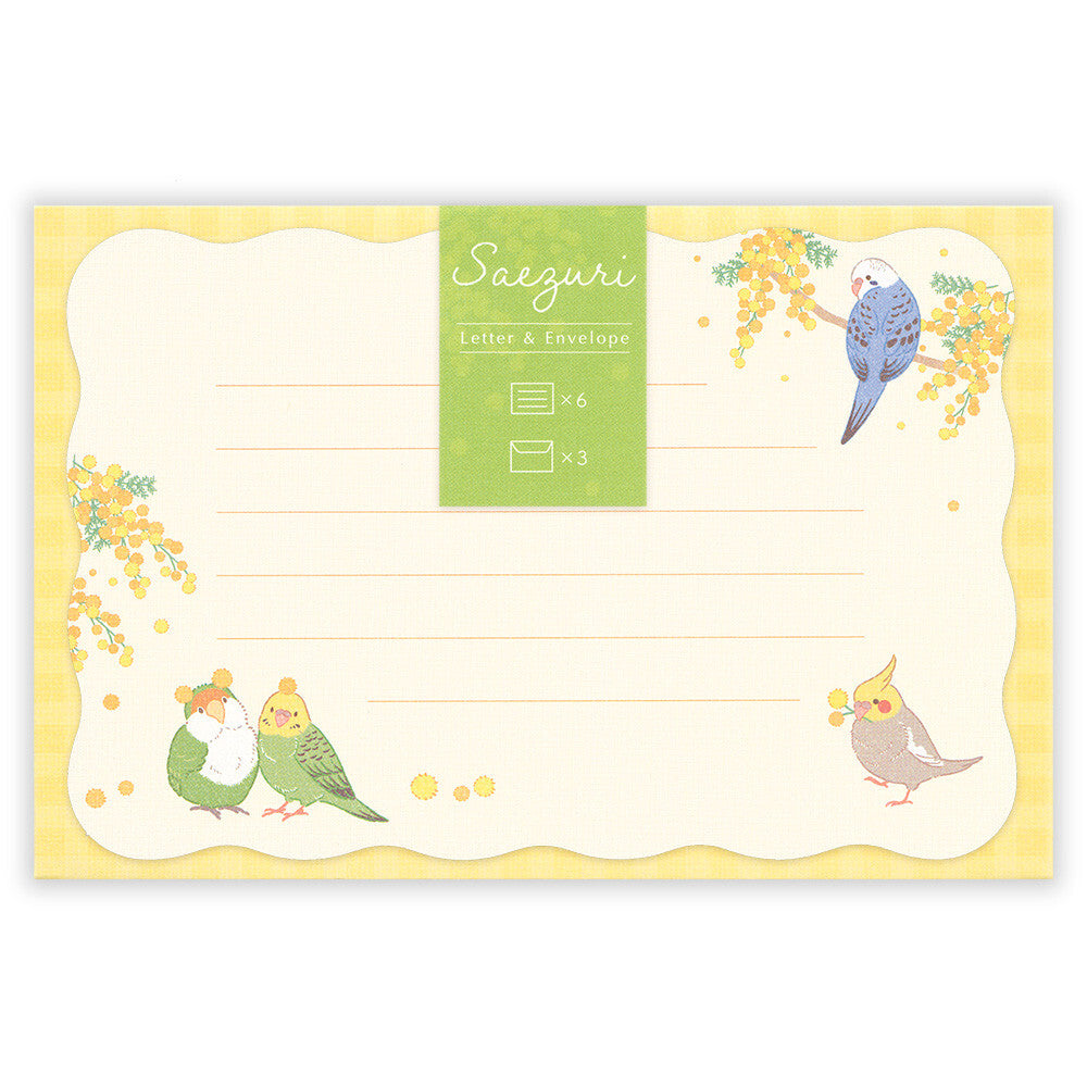 Birds & Mimosa Mini Letter Set