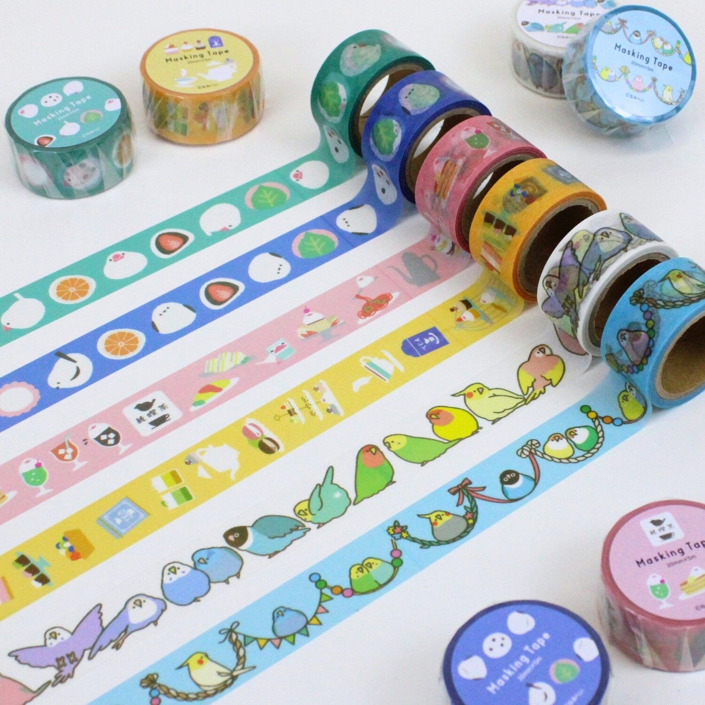 Long-tailed Tit  Daifuku Mochi Japanese Washi Tape Masking Tape