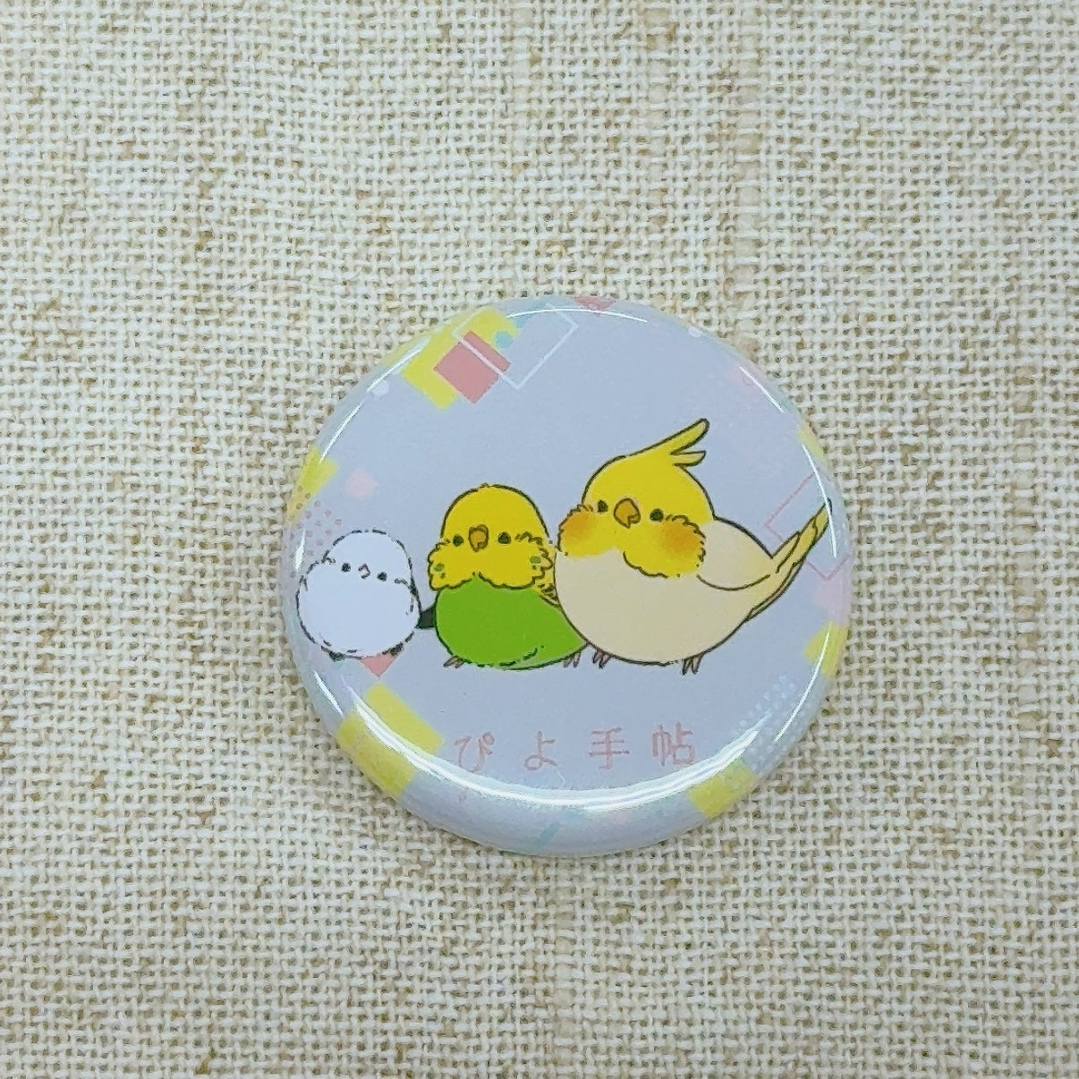 Pin Badge Set Long-tailed Tit Budgie Cockatiel
