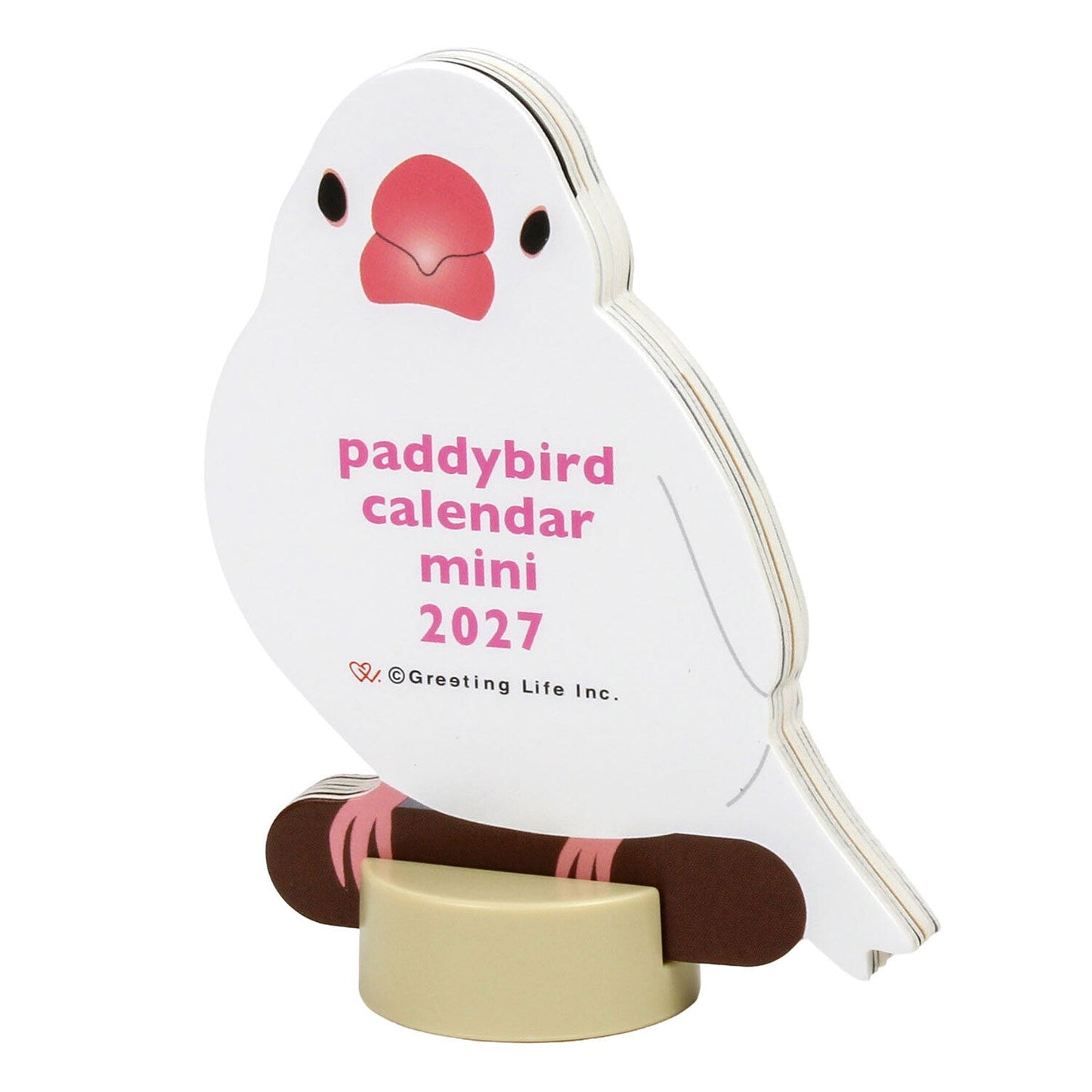 2027 Die Cut Calendar Java Sparrow Mini Size Stand Type