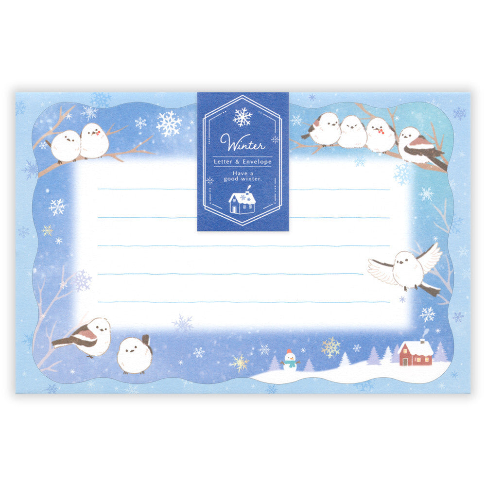 Long-tailed Tit & Snowy Scenery Mini Letter Set