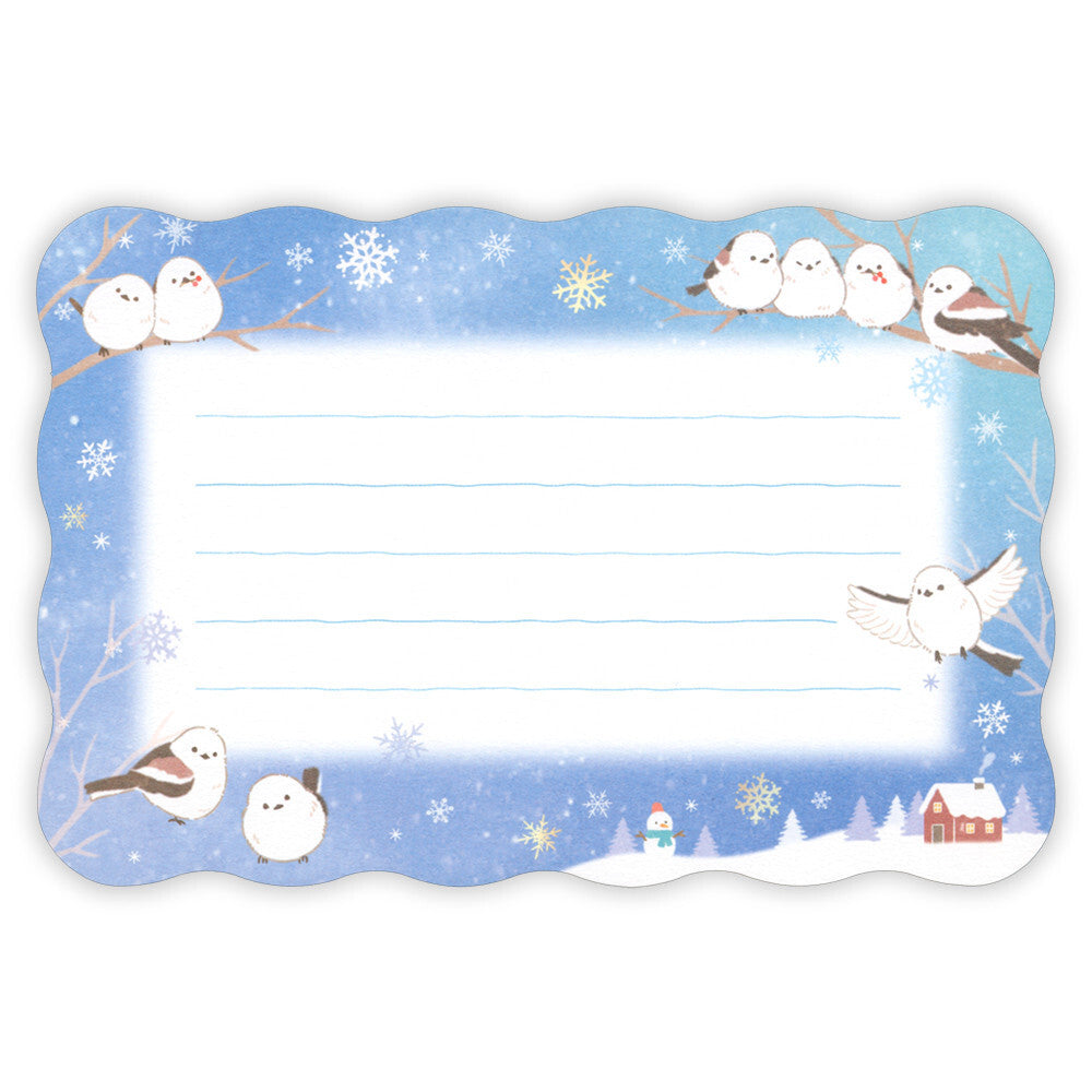 Long-tailed Tit & Snowy Scenery Mini Letter Set
