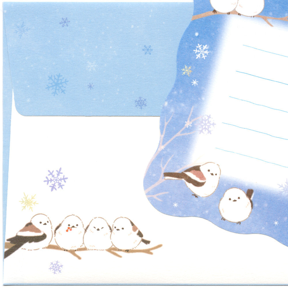 Long-tailed Tit & Snowy Scenery Mini Letter Set