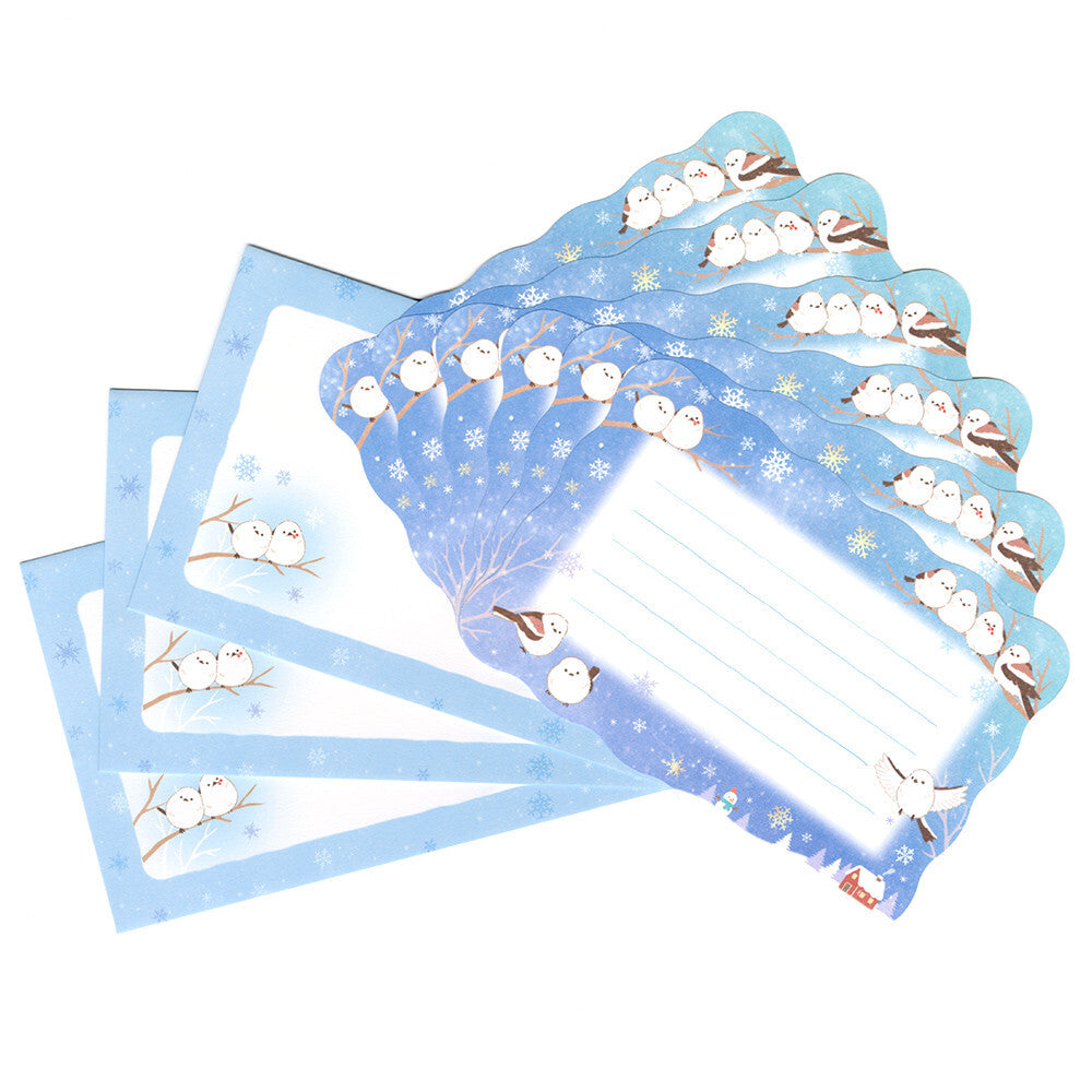 Long-tailed Tit & Snowy Scenery Mini Letter Set