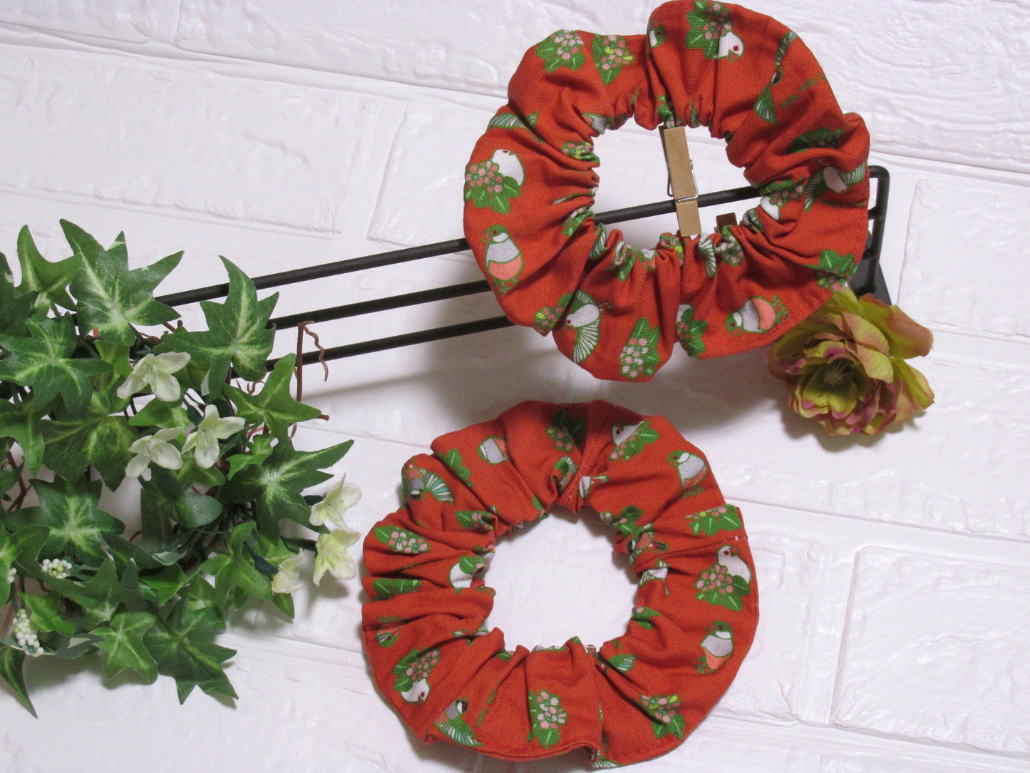 Java Sparrow Handmade Cotton Scrunchie 7