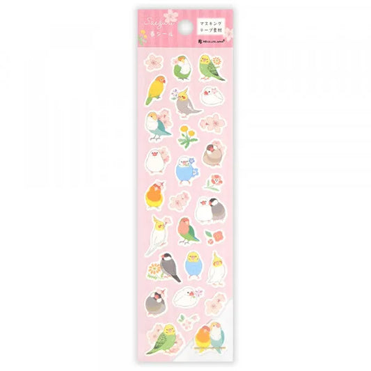 Birds in the Spring Japanese Washi Stickers