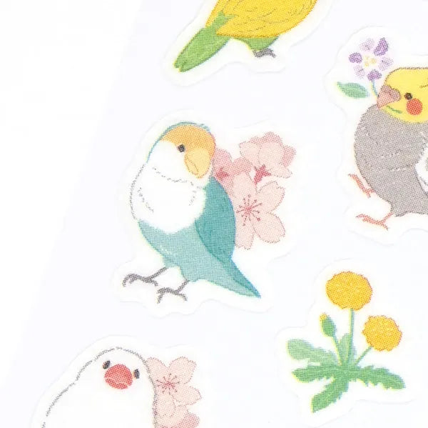 Birds in the Spring Japanese Washi Stickers