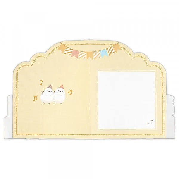 Long-tailed Tit 3D Gold Foil Birthday Card