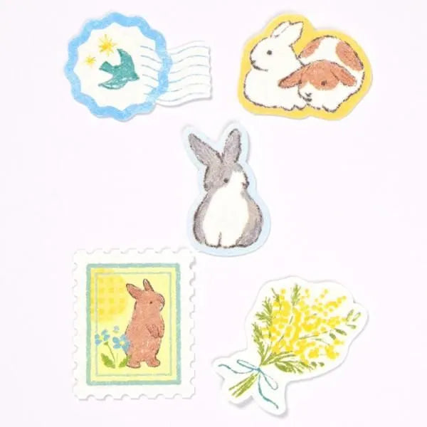 Rabbit Japanese Washi Stickers Pack - Sweet Birdie Boutique International