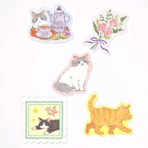 Cat Japanese Washi Stickers Pack - Sweet Birdie Boutique International