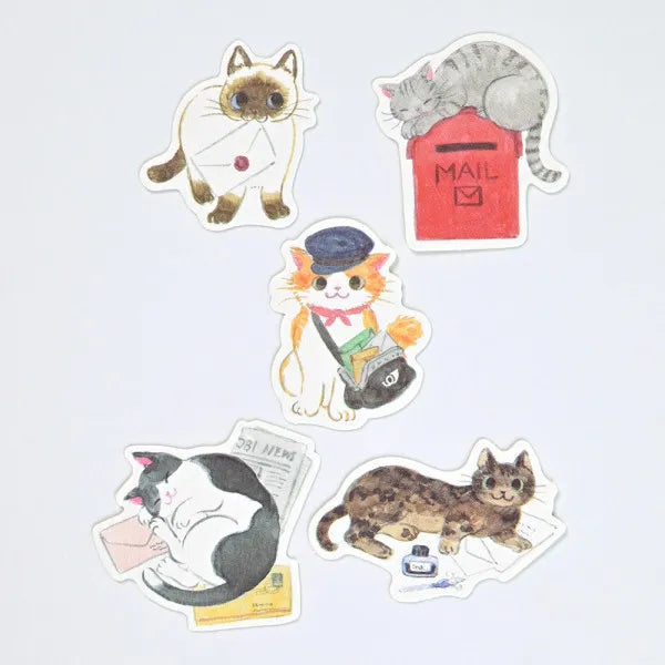 Cat Stickers Pack Nekorobi Letter