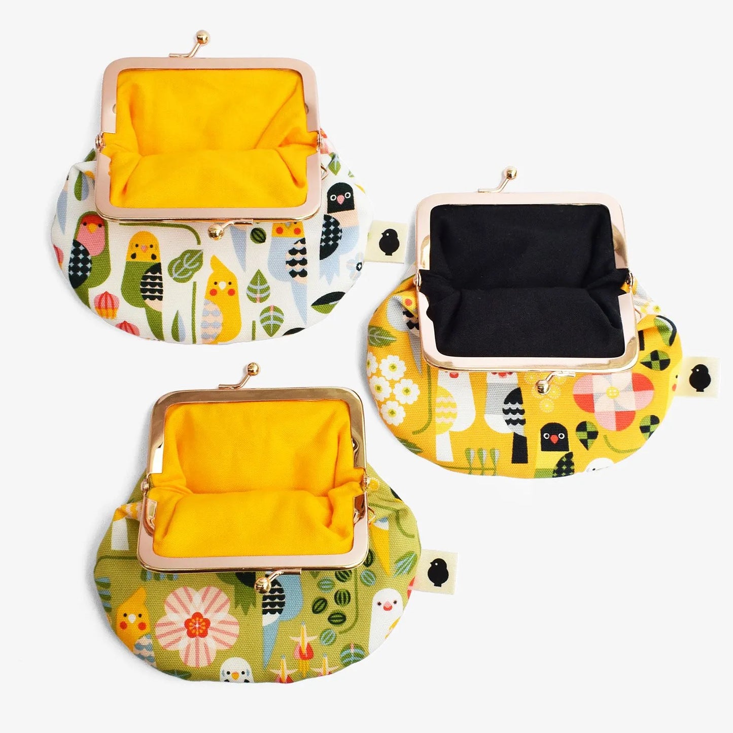 Birds & Flowers  Clasp Pouch (Specific Birds May Not Be Included Due to the Fabric Cut)