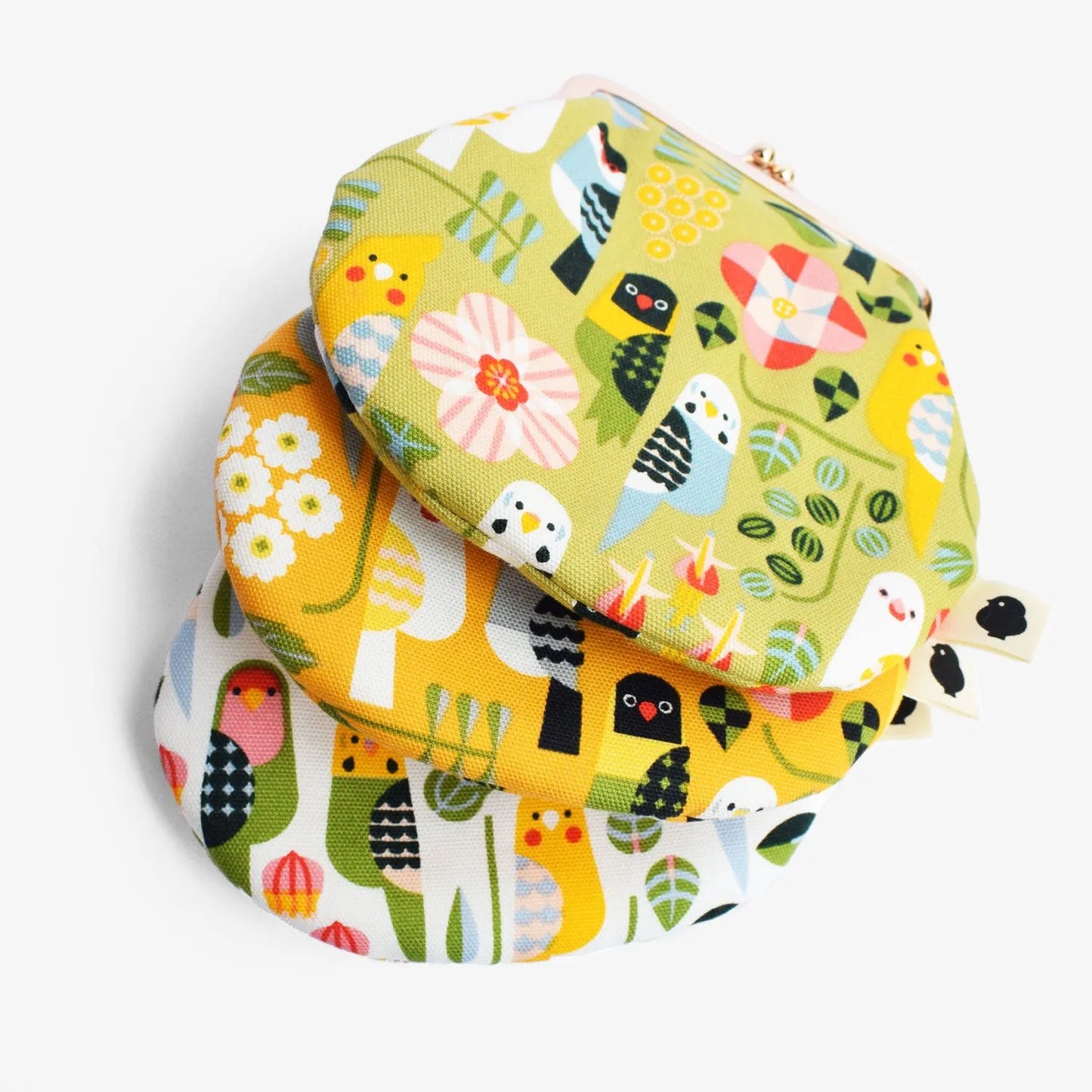 Birds & Flowers  Clasp Pouch (Specific Birds May Not Be Included Due to the Fabric Cut)