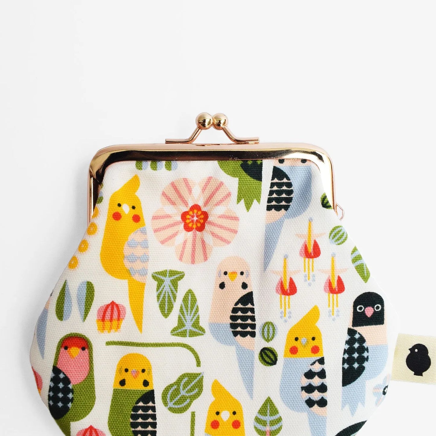 Birds & Flowers  Clasp Pouch (Specific Birds May Not Be Included Due to the Fabric Cut)