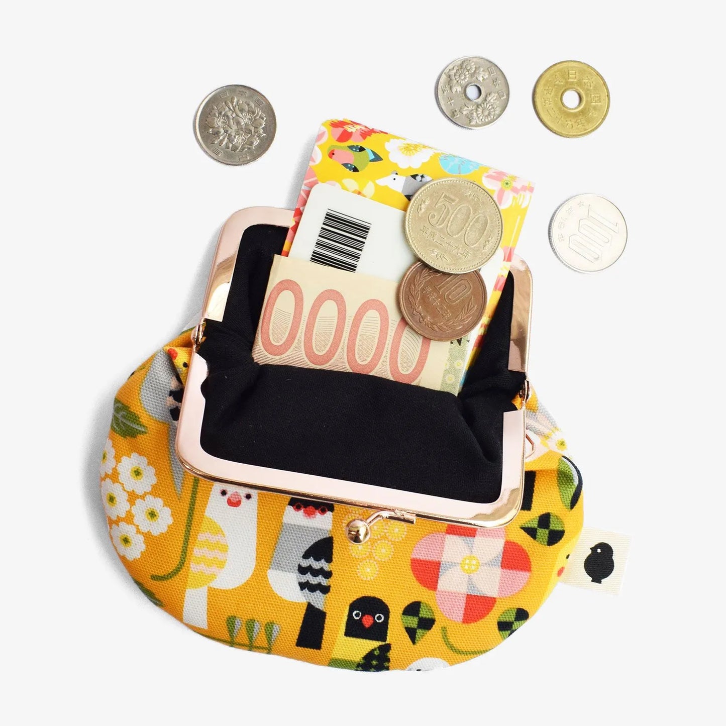 Birds & Flowers  Clasp Pouch (Specific Birds May Not Be Included Due to the Fabric Cut)