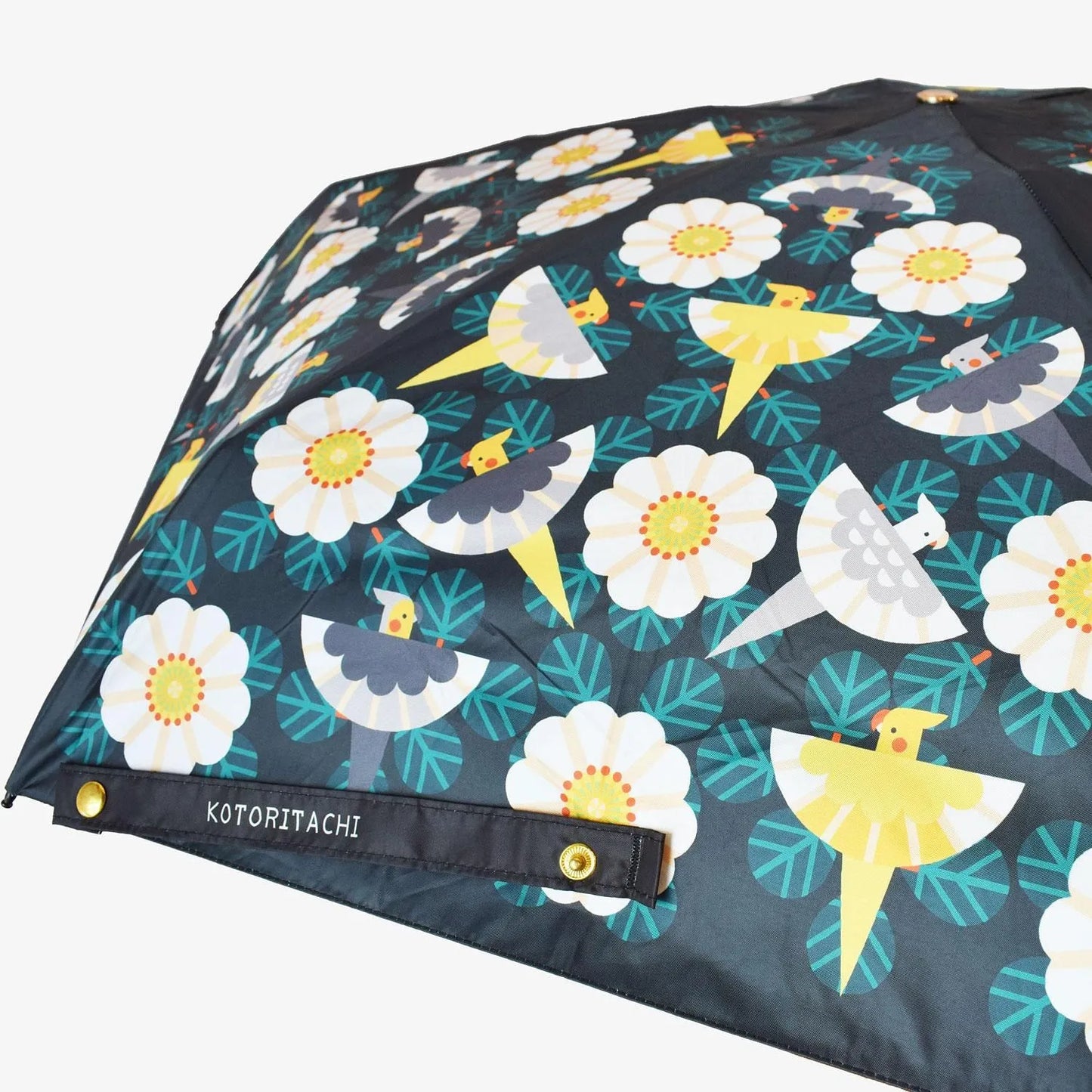 Cockatiel Folding Umbrella with UV Protection