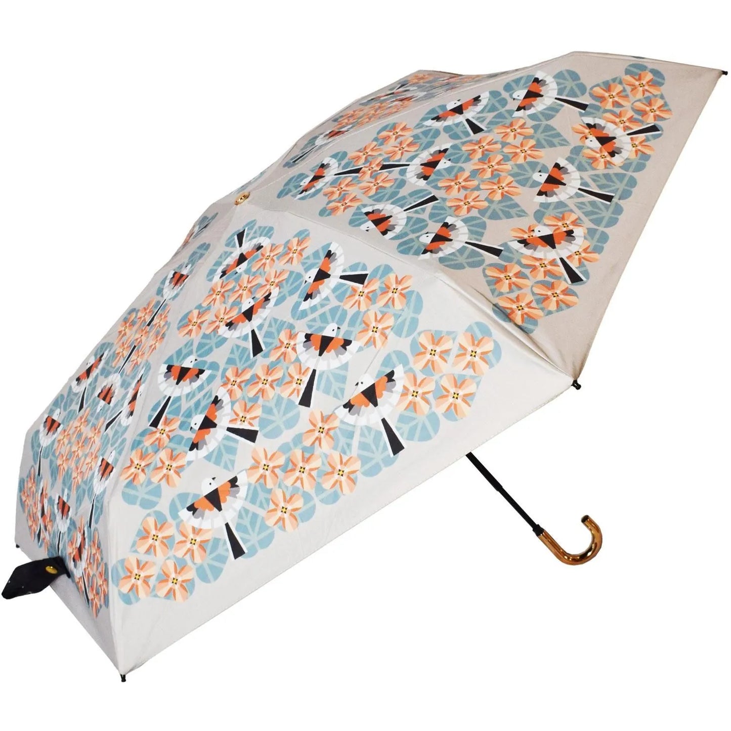 Long-tailed Tit Folding Umbrella with UV Protection