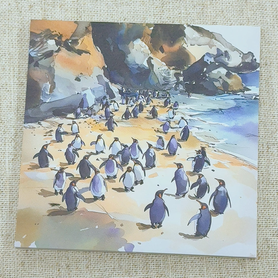 Emperor Penguin Square Memo Pad