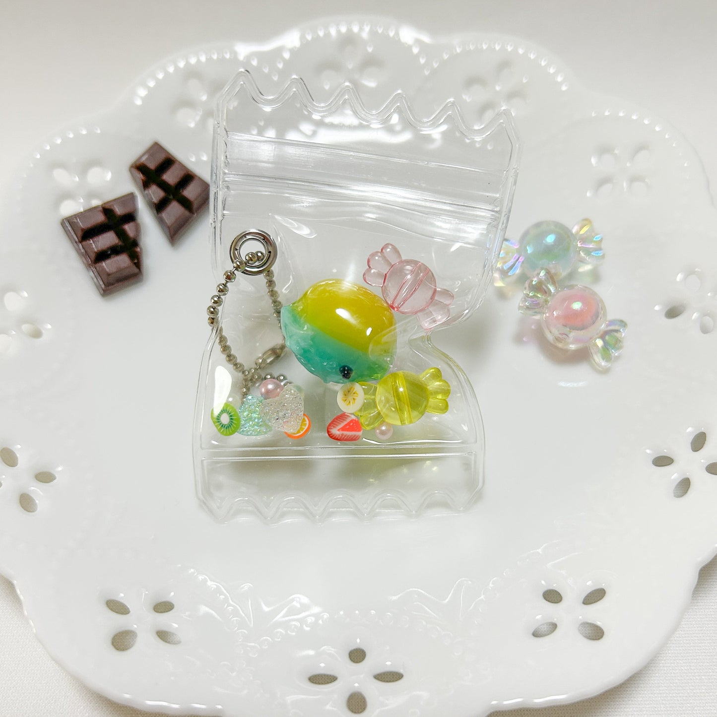 Budgie Candy Bag Shaker Charm Green