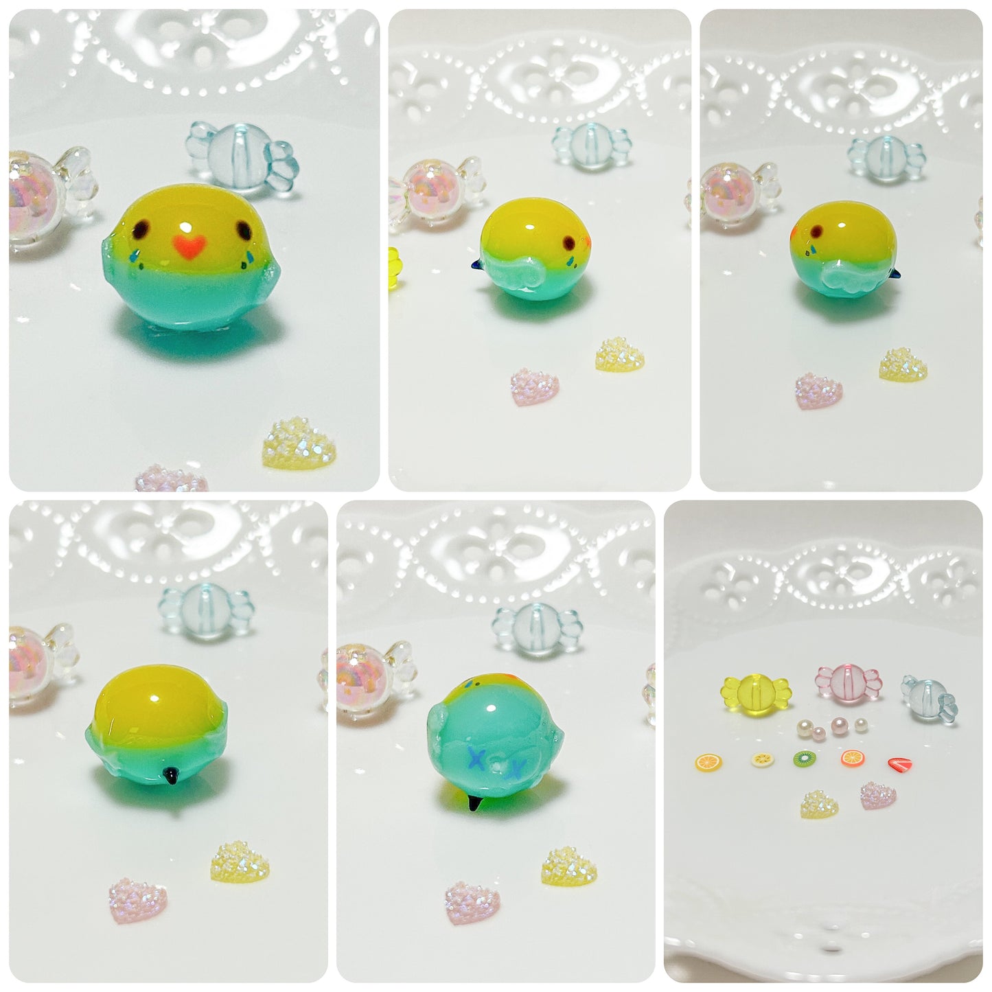Budgie Candy Bag Shaker Charm Green