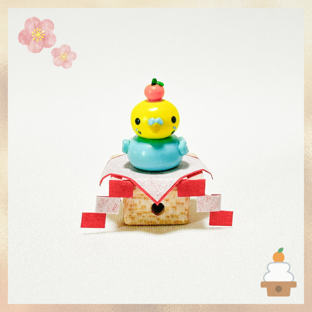 Kagami Mochi Budgie Miniature