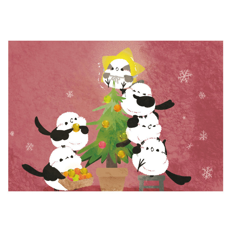 Long-tailed Tit & Christmas Tree Memo Pad