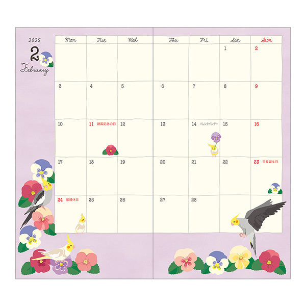 2025 Bird Planner Diary Schedule Book Slim