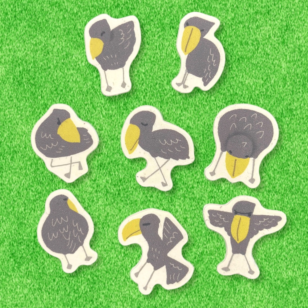 Shoebill The Endangered Species Banana Paper Stickers Pack
