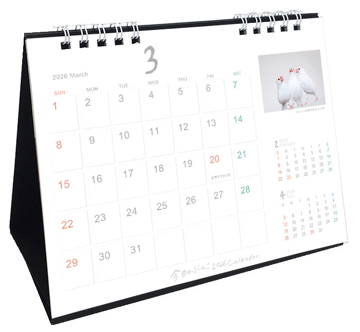“Pre-order” 2026 Java Sparrow Desk Calendar