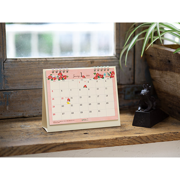 2025 Bird & Flower Stand Desk Calendar