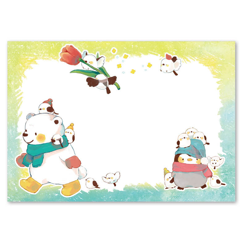 Long-tailed Tit Polar Bear Penguin Memo Pad