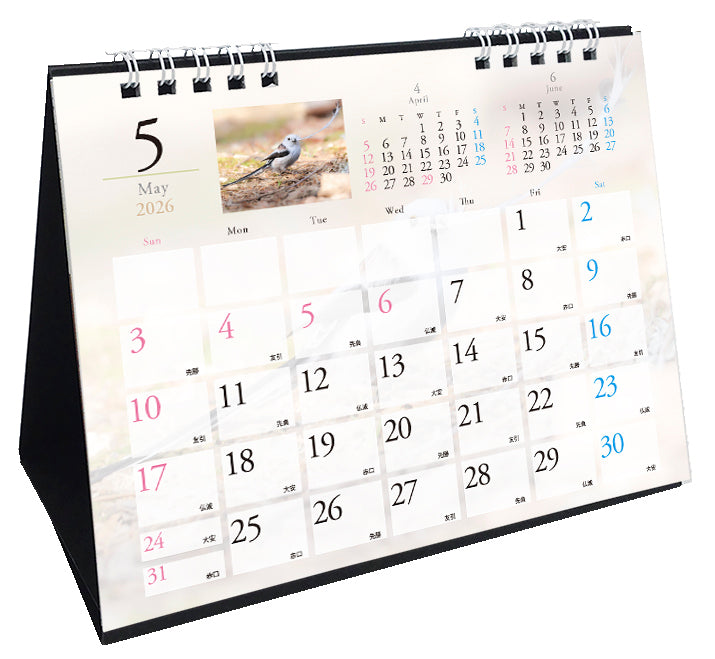 2026 Long-tailed Tit Desk Calendar