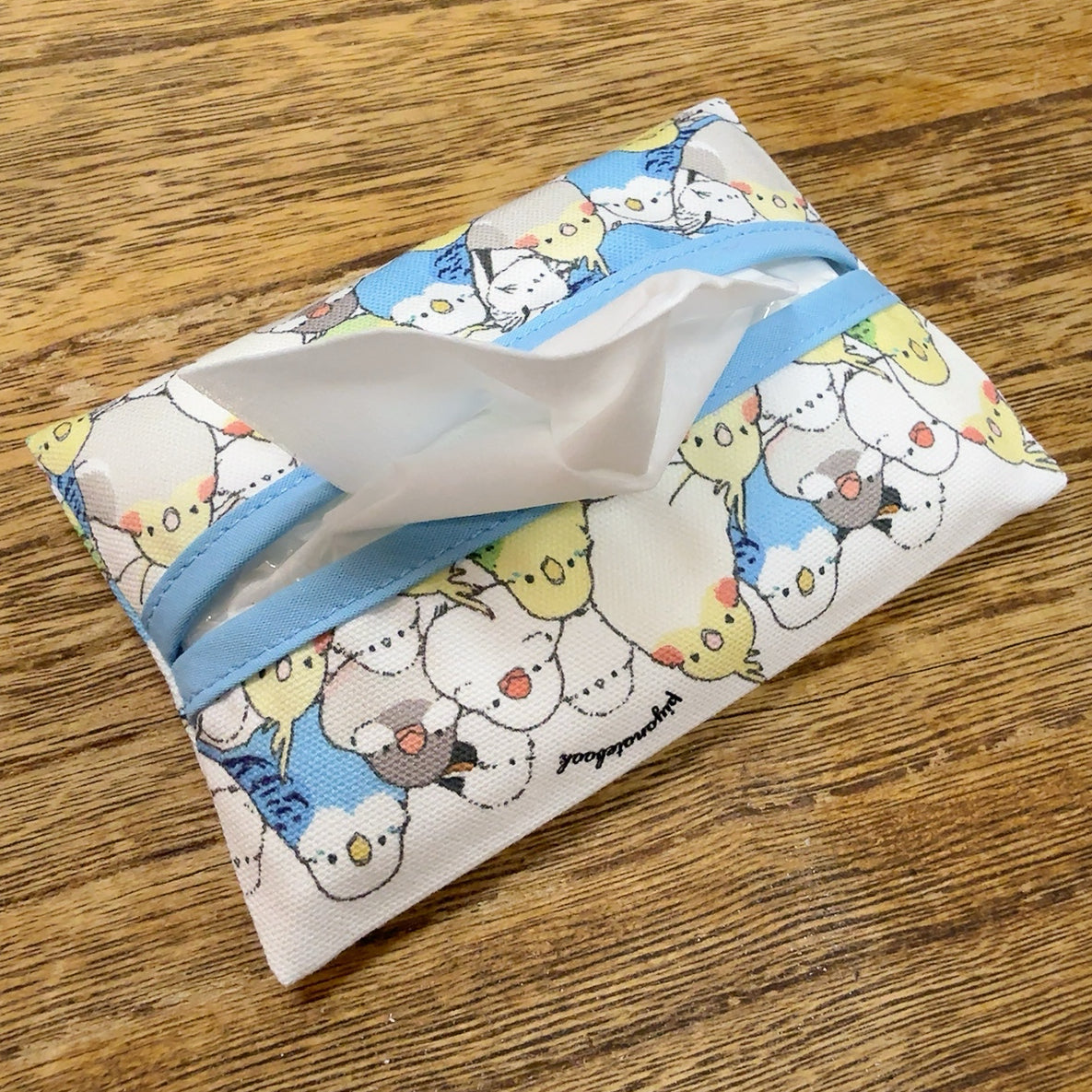 Long-tailed Tit Budgie Cockatiel Java Sparrow Fabric Pocket Tissue Case - Sweet Birdie Boutique International