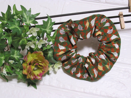 Java Sparrow  Handmade Cotton Scrunchie 4