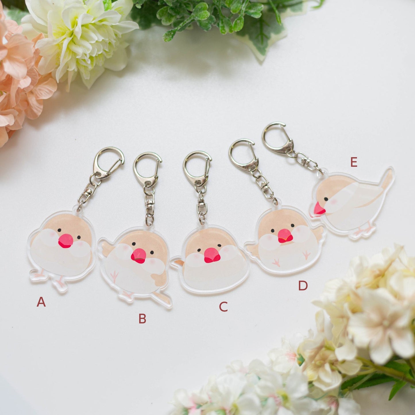 (Made-to-order requests are currently closed. Please wait until we reopen.) Made-to-Order Java Sparrow Acrylic Key Holder