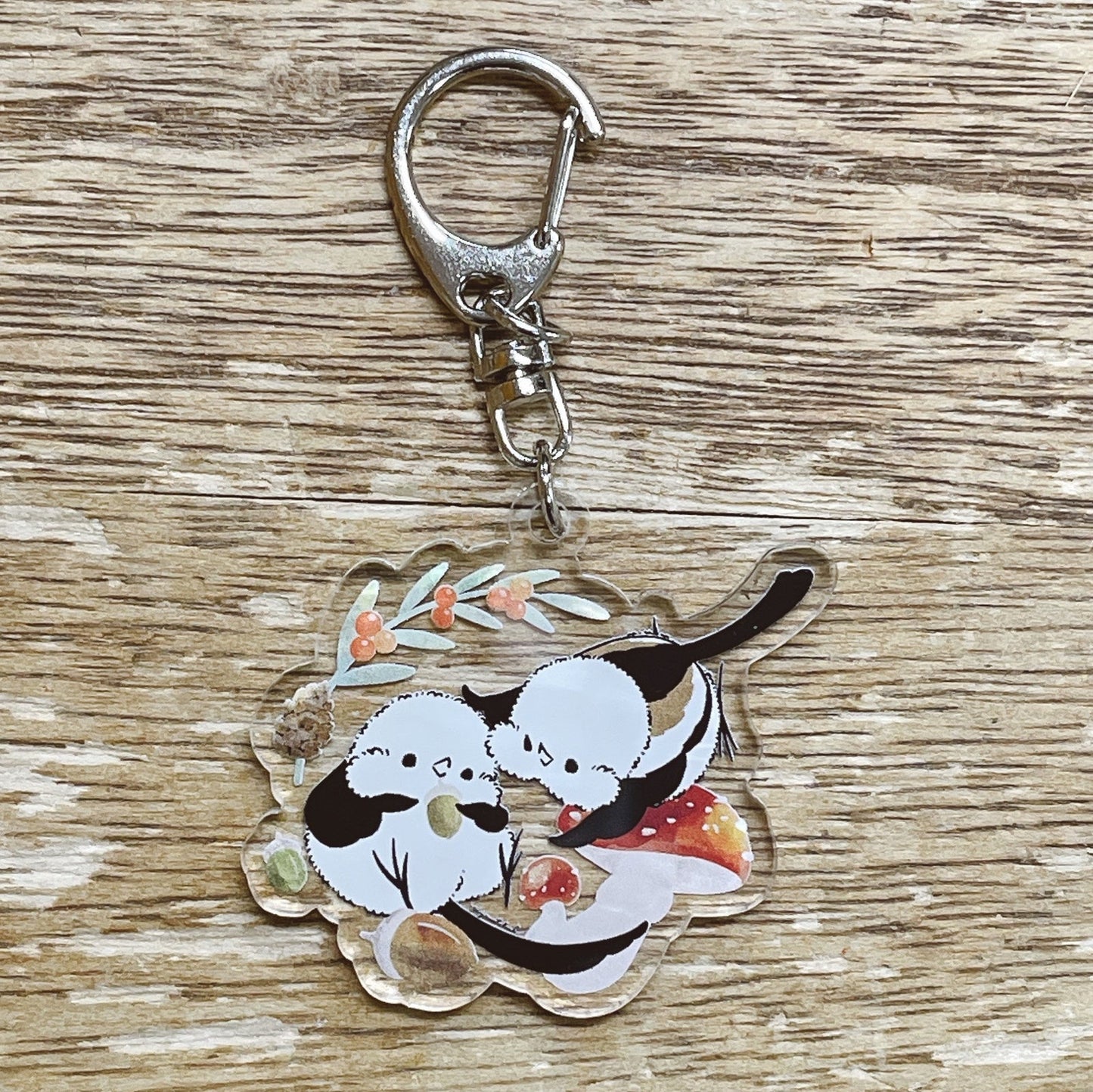 (Made-to-order requests are currently closed. Please wait until we reopen.) Made-to-Order Long-tailed Tit Acrylic Key Holder