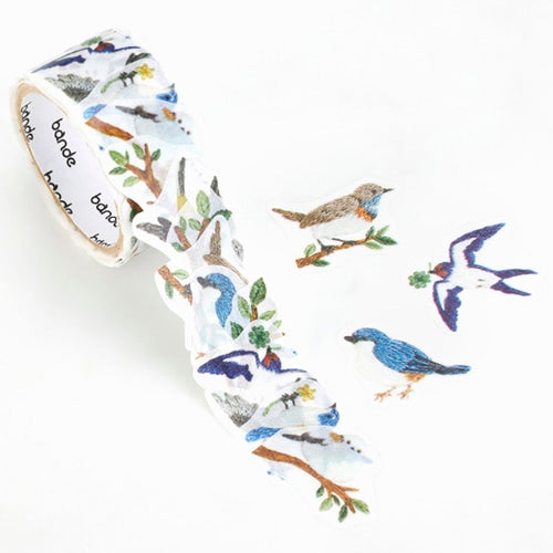 Forest Birds Japanese Washi Roll Stickers