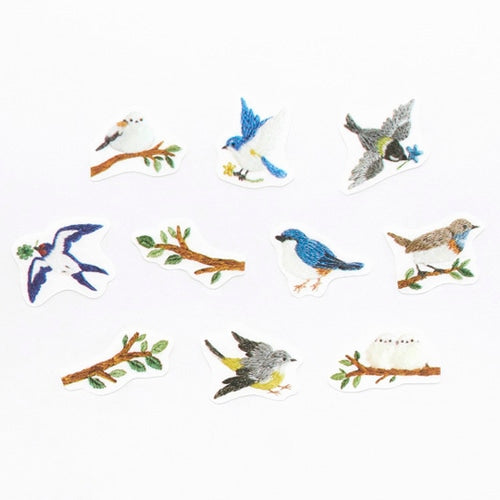 Forest Birds Japanese Washi Roll Stickers