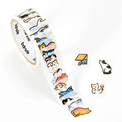 Cat Japanese Washi Roll Stickers