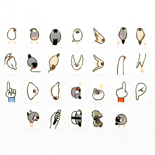 Java Sparrow Japanese Washi Roll Stickers - Sweet Birdie Boutique International