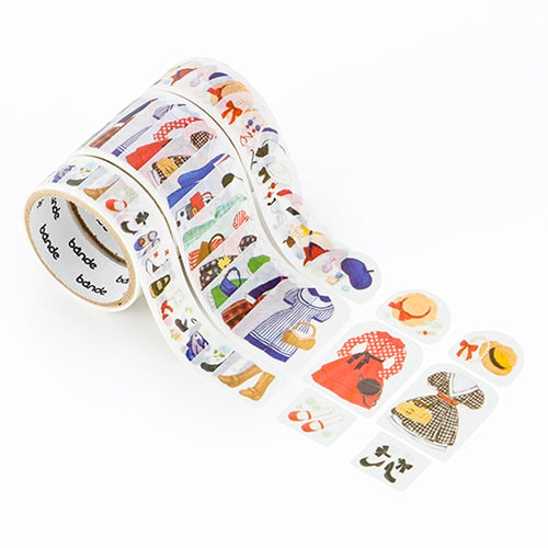 Outfit of the Day Retro Cinema Lady Japanese Washi Roll Stickers - Sweet Birdie Boutique International
