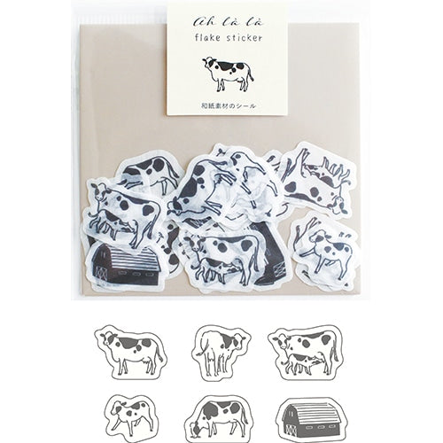 AH LA LA Cows Washi Stickers Flakes