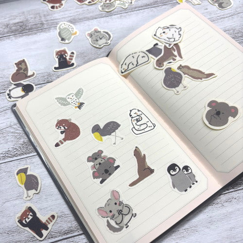 Snowy Owl The Endangered Species Banana Paper Stickers Pack