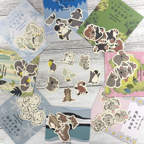 Snowy Owl The Endangered Species Banana Paper Stickers Pack