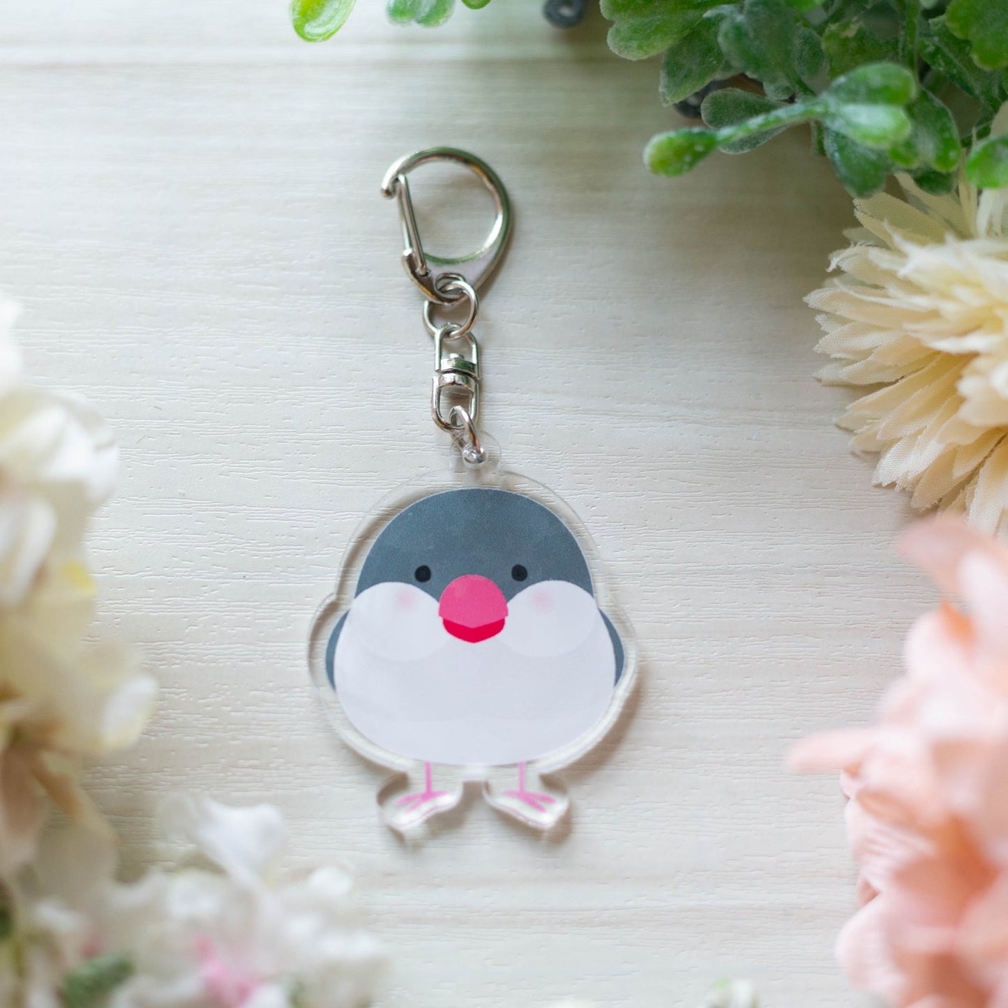 (Made-to-order requests are currently closed. Please wait until we reopen.) Made-to-Order Java Sparrow Acrylic Key Holder