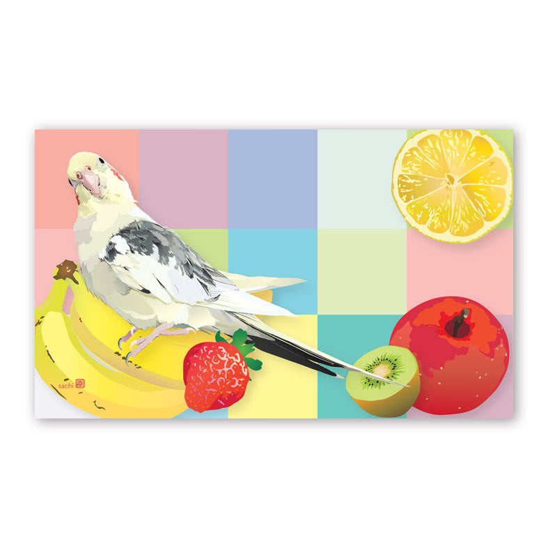 Set of 10 Cockatiel Mini Message Card