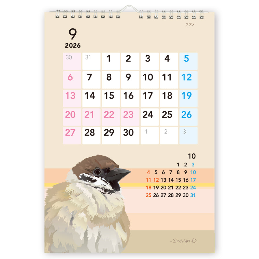 2026 Beautiful Birds Wall Calendar